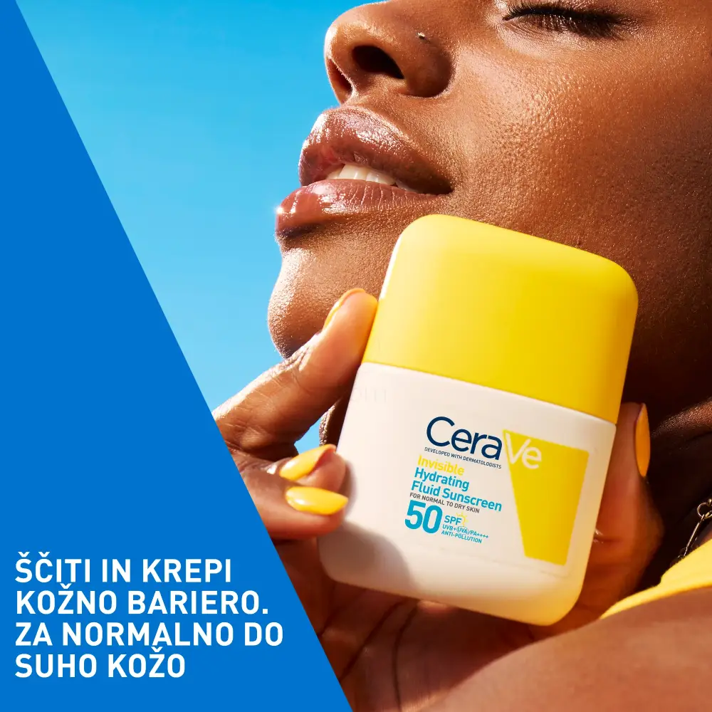CeraVe Sun, nevidni vlažilni fluid za zaščito pred soncem - ZF50 (50 ml)